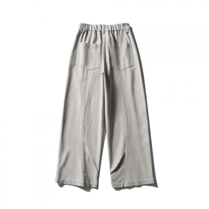 Damen Weite High‑Waist Culotte‑Hose aus strukturierter Baumwollmischung Drune