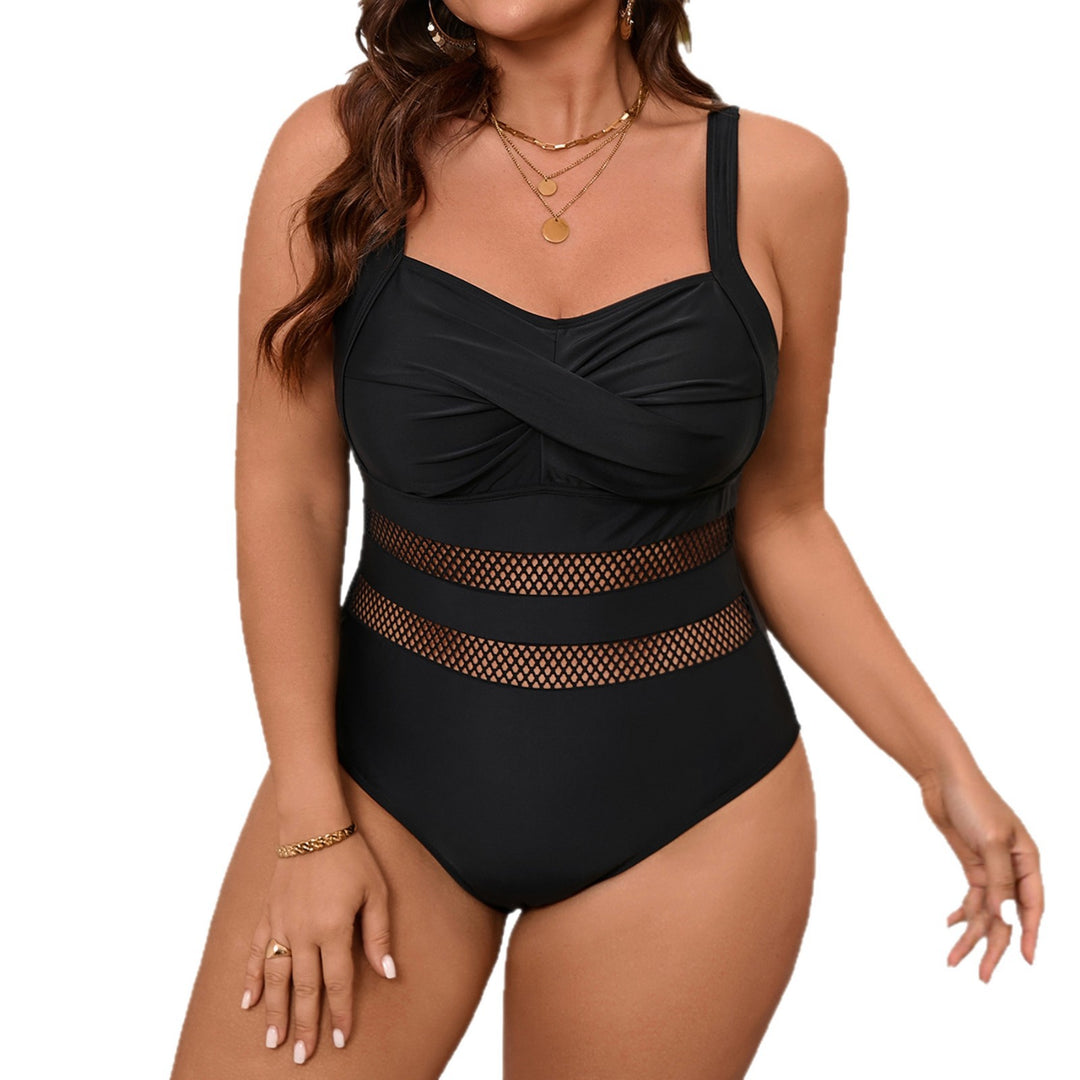 Damen Badeanzug mit modernem Mesh-Einsatz Drune