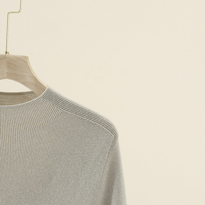 Damen Kurzarm-Feinstrickpullover mit Rundhalsausschnitt und schmaler Passform Drune