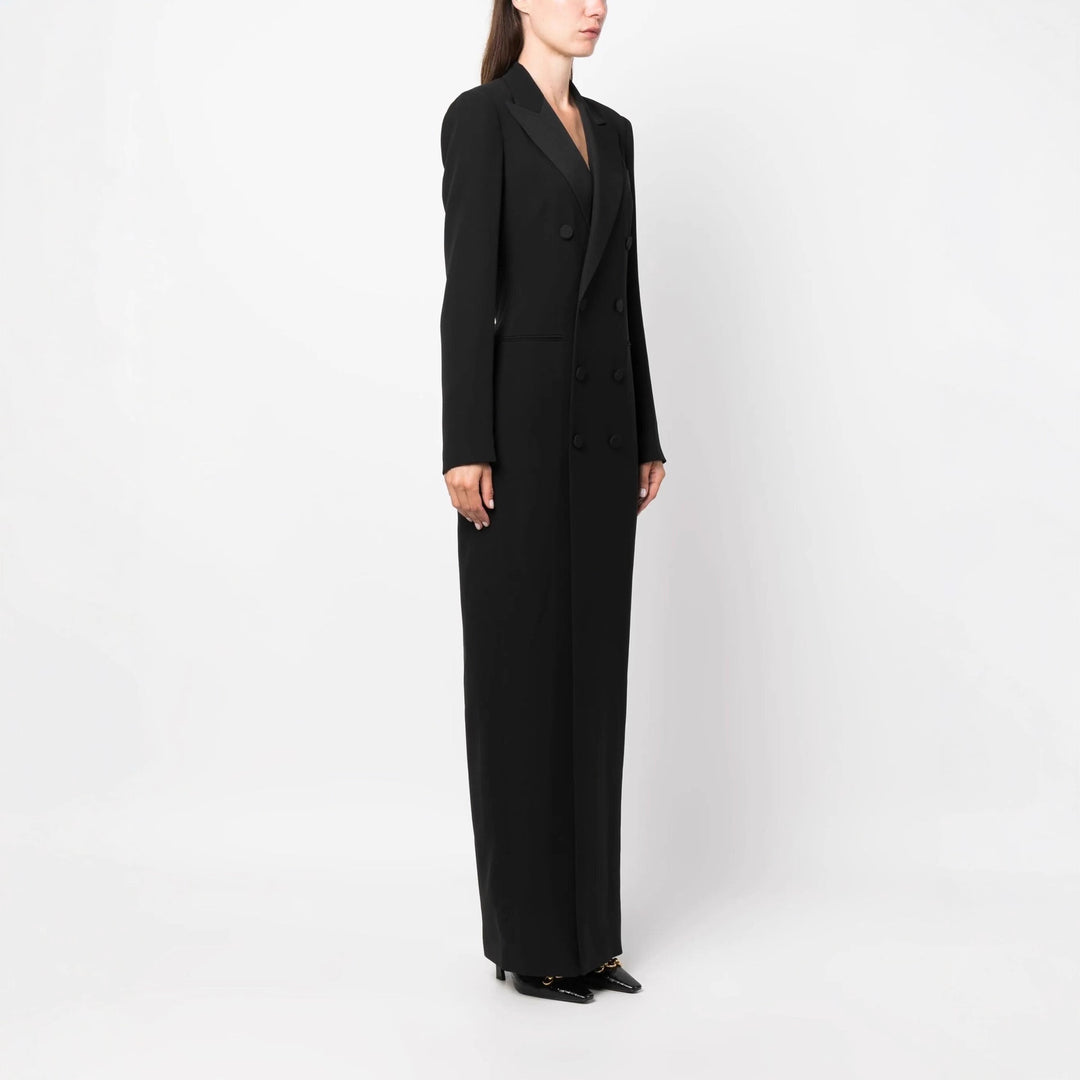 Damen Doppelreihiges Blazerkleid mit Satinrevers Drune