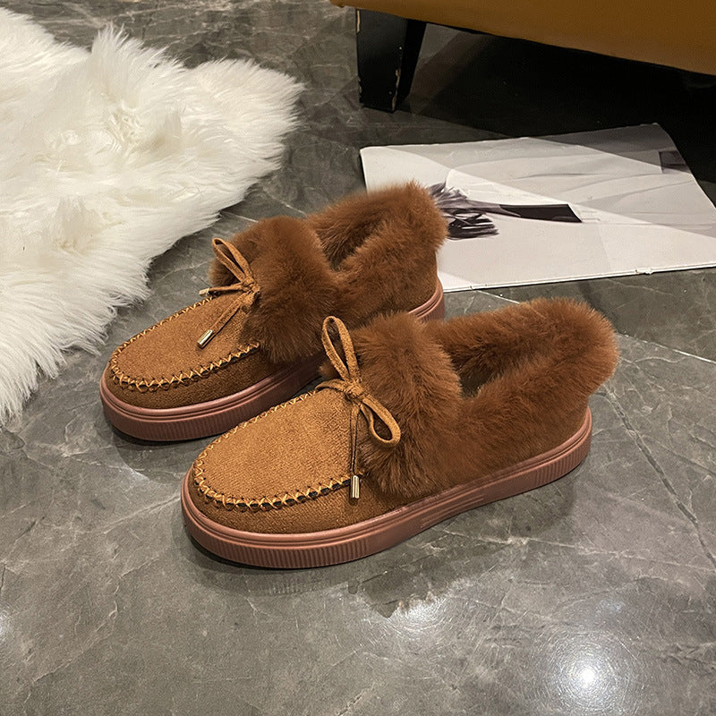 Damen Bequeme Hausschuhe mit flauschigem Innenfutter und modischem Schnitt Drune