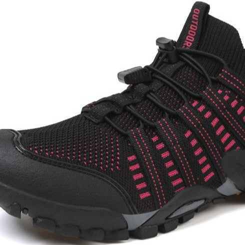 Unisex nan knöchelhoher Funktions-Sneaker mit Schutzkappe, Schnellzugverschluss und profilierter Gummisohle Drune