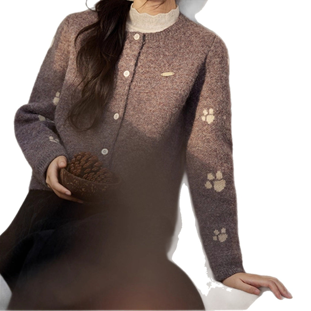 Damen Gemusterte Kurzstrickjacke Drune