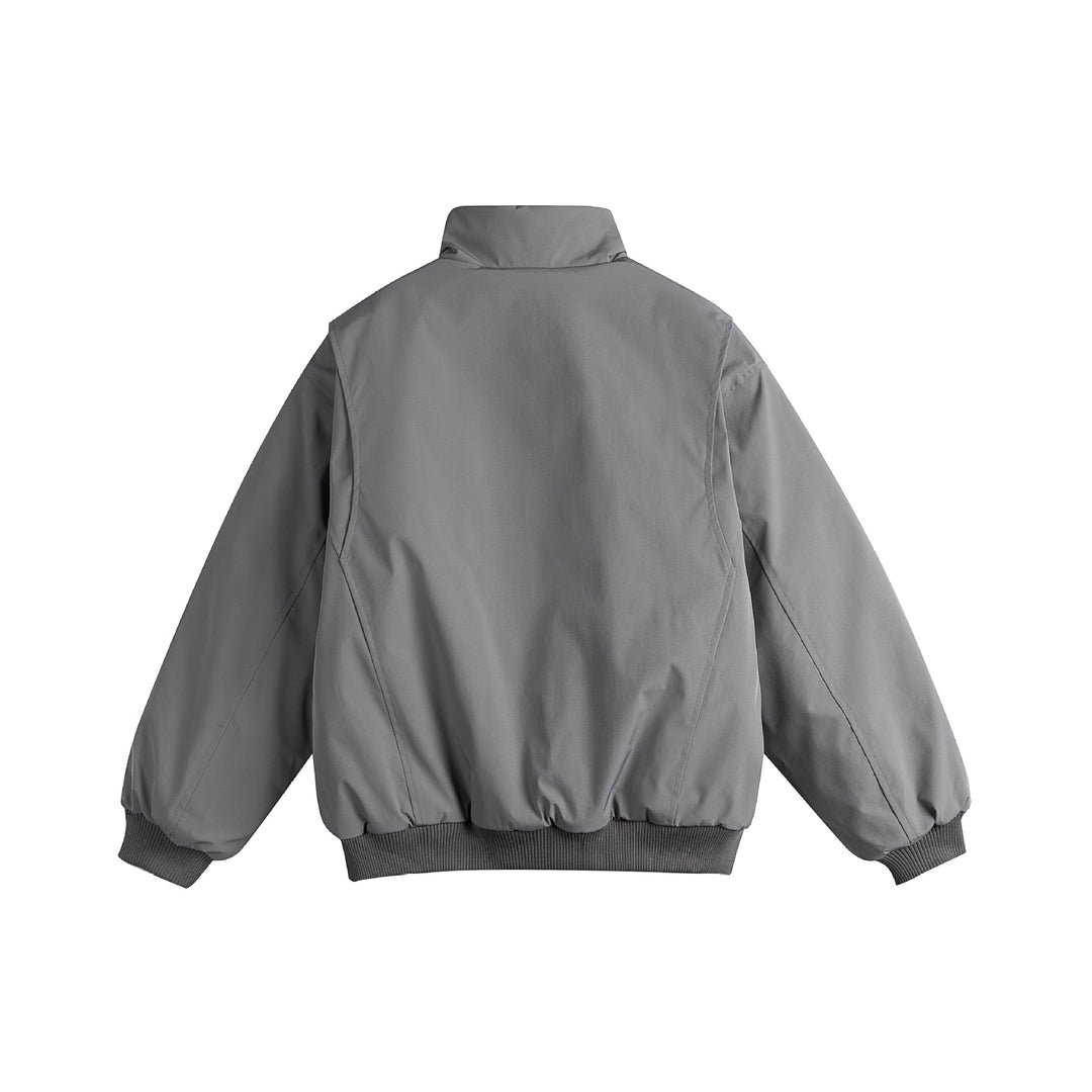 Damen Gefütterte Boxy‑Bomberjacke mit hohem Stehkragen und diagonal gesteppter Optik Drune