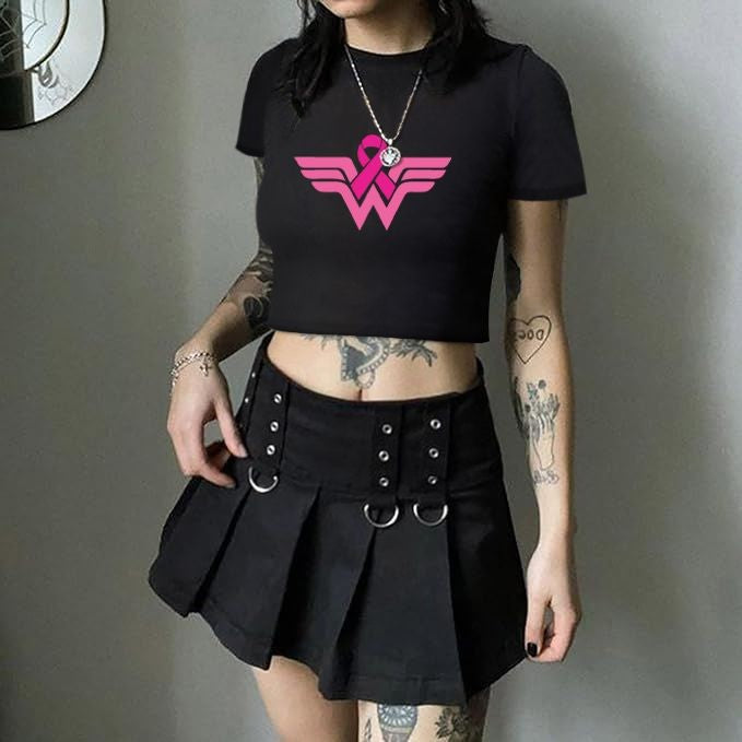 Damen cropped T-Shirt mit exklusivem Pferdemotiv und figurbetontem Schnitt Drune