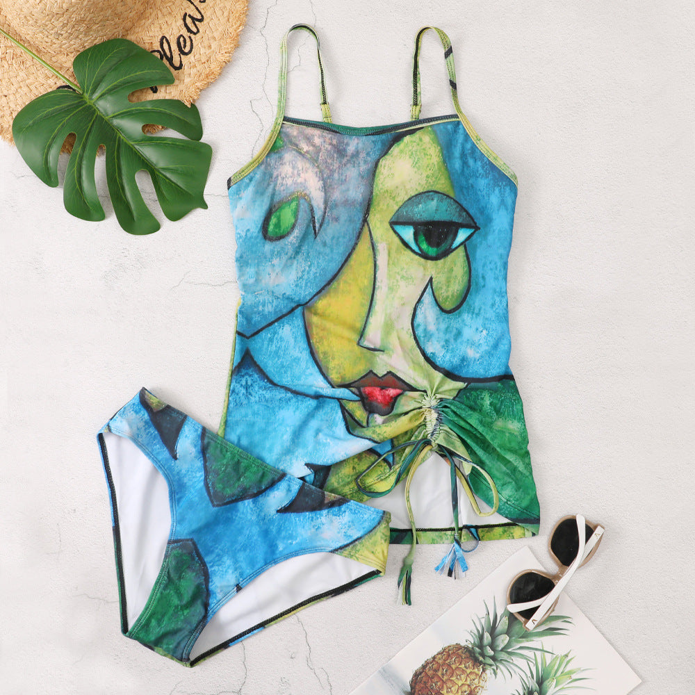 Damen Kunstvolles Strandoutfit Drune