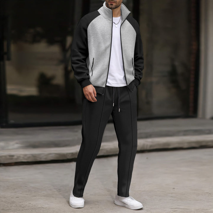 Herren Sportliche Trainingsjacke und Jogginghose Set Drune