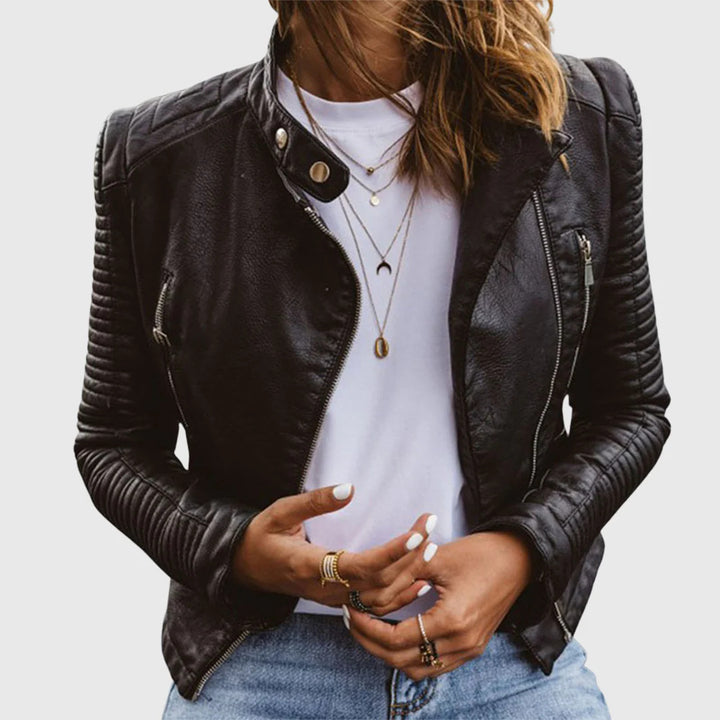 Damen Modische Bikerjacke