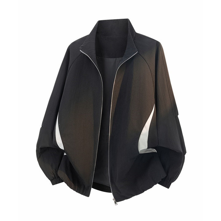 Damen Leichte Oversize Übergangsjacke mit Raglanärmeln, Reißverschluss und Kontrasteinsätzen Drune