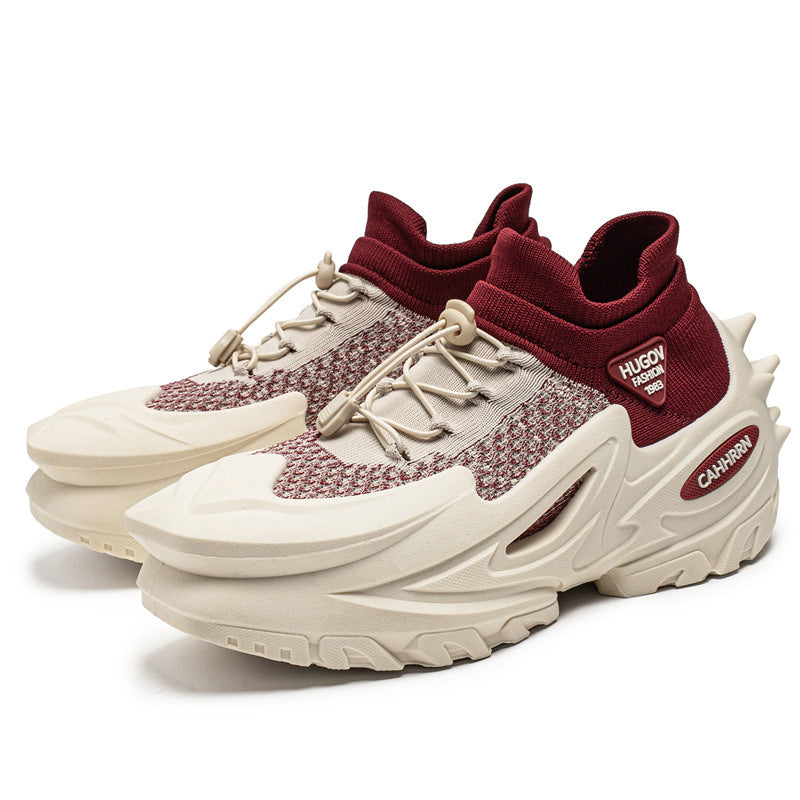 Unisex futuristische Chunky-Sneaker mit gestricktem Schaft, skulpturierter EVA-Sohle und Schnellzugverschluss Drune