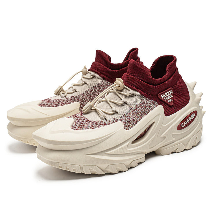 Unisex futuristische Chunky-Sneaker mit gestricktem Schaft, skulpturierter EVA-Sohle und Schnellzugverschluss Drune