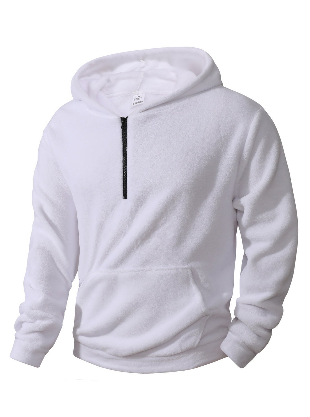Herren kuscheliger Microfleece-Hoodie mit Halbzip, Kapuze und Kängurutasche Drune