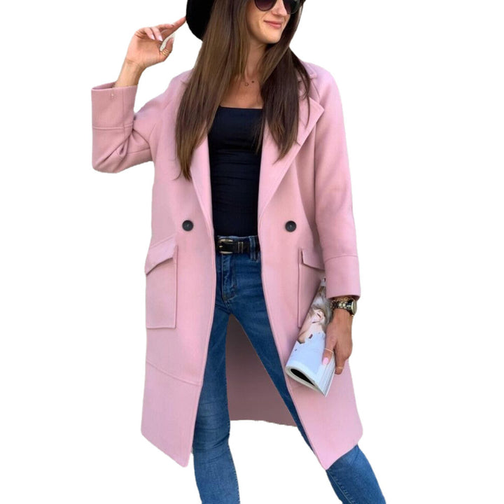 Damen Elegante und vielseitige Longjacke mit praktischen Taschen und Button-Details Drune