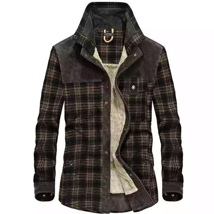 Herren Fleecegefütterte Flanelljacke Drune
