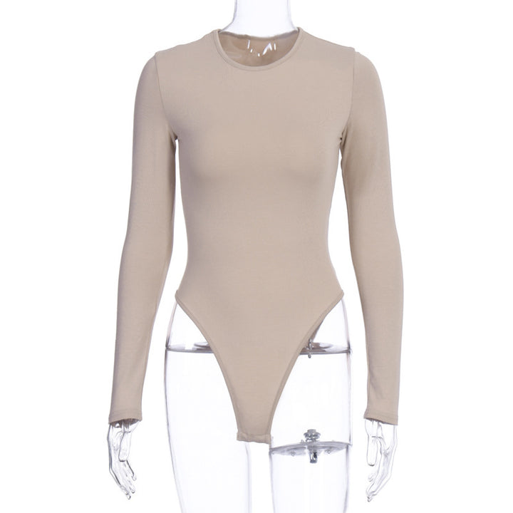 Damen Figurbetonter Langarm-Bodysuit Drune