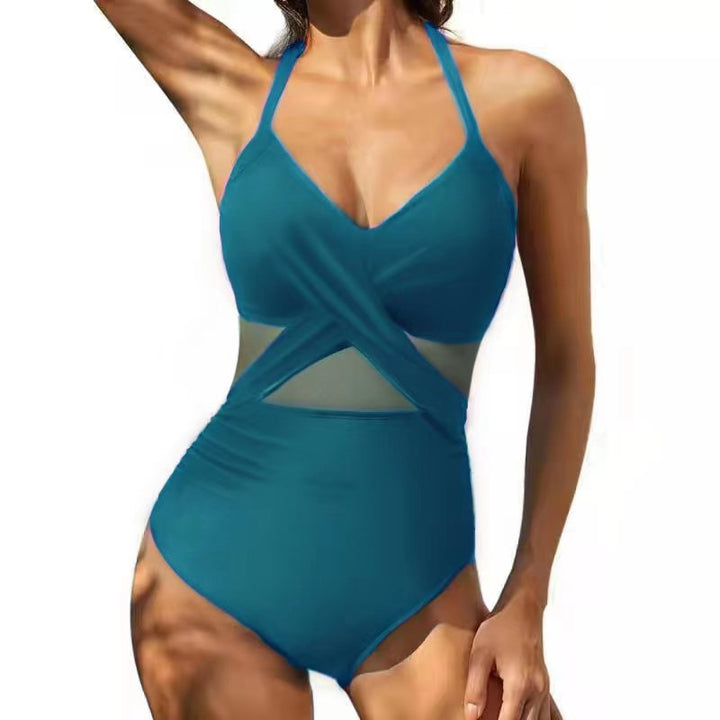 Damen Hochwertiger Einteiler Badeanzug mit trendigen Cut-Out-Details Drune