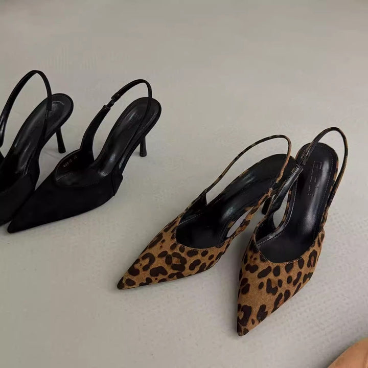 Damen Slingback-Pumps aus Wildleder mit eleganter Spitzform Drune