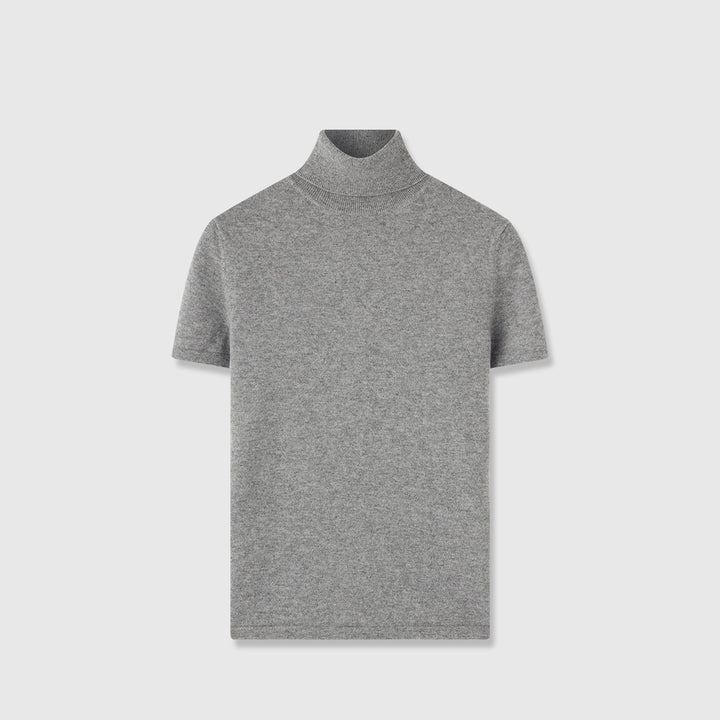 Damen elegantes und bequemes T-Shirt mit Stehkragen Drune