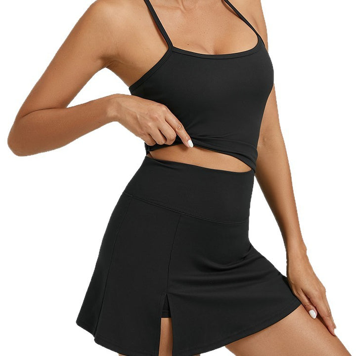 Damen Sportliches Tanktop mit kombiniertem Minirock Drune