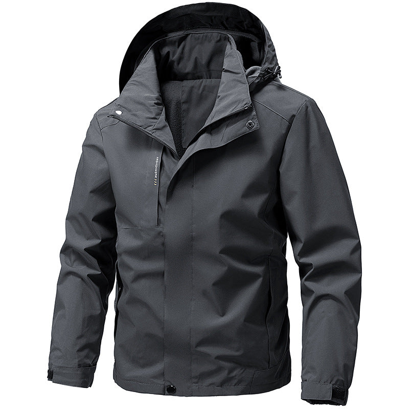 Herren Funktionsjacke mit abnehmbarer Kapuze Drune