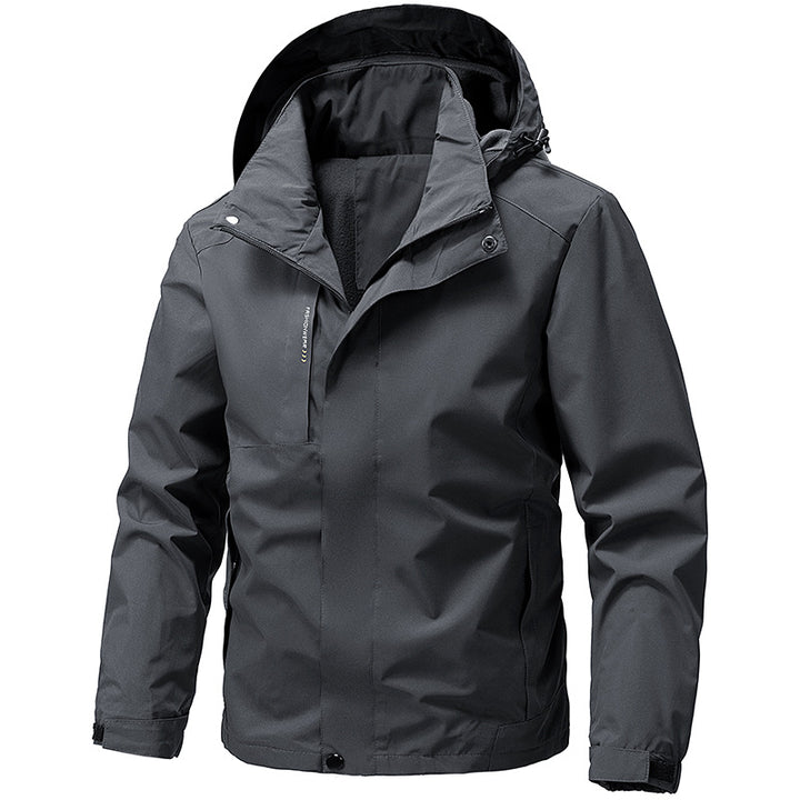 Herren Funktionsjacke mit abnehmbarer Kapuze Drune