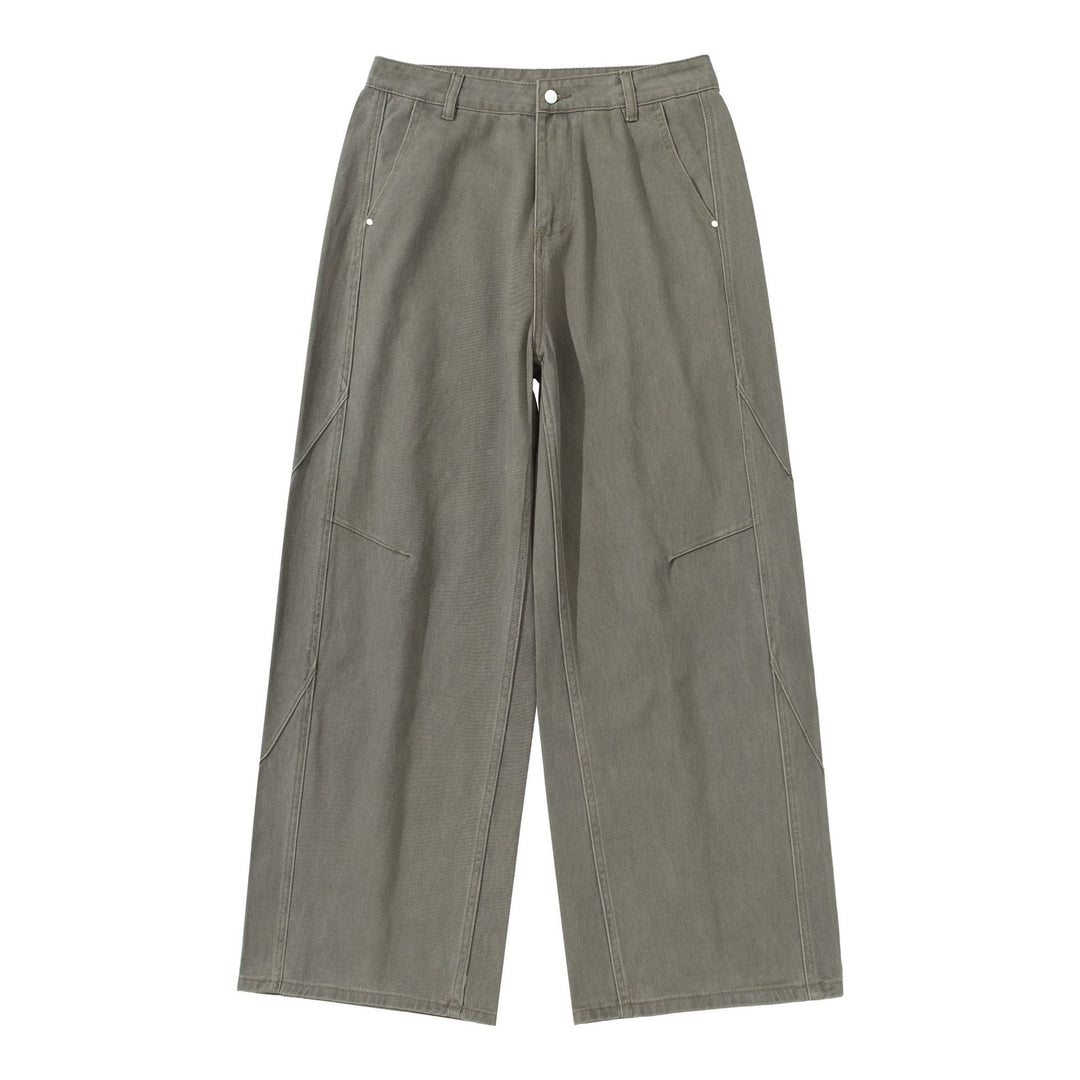 Damen Hochtaillierte Utility-Culotte-Hose mit weitem Bein und aufgesetzten Taschen Drune