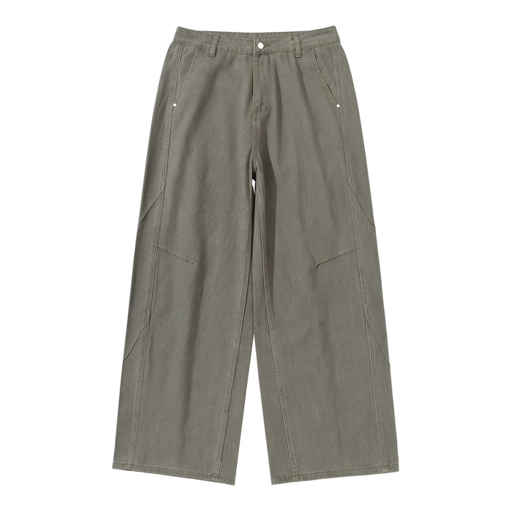 Damen Hochtaillierte Utility-Culotte-Hose mit weitem Bein und aufgesetzten Taschen Drune