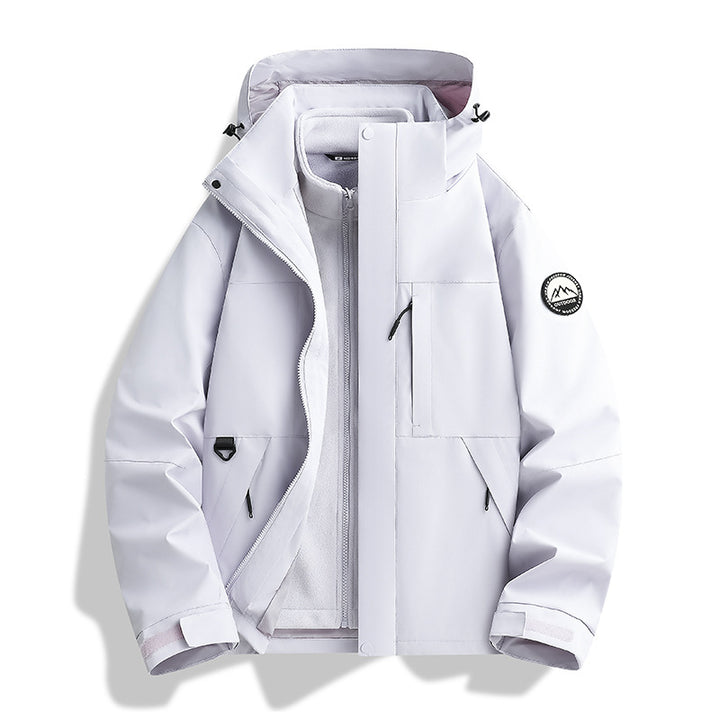 Damen Wasserabweisender Parka mit abnehmbarer Fleece-Innenjacke und Kapuze Drune