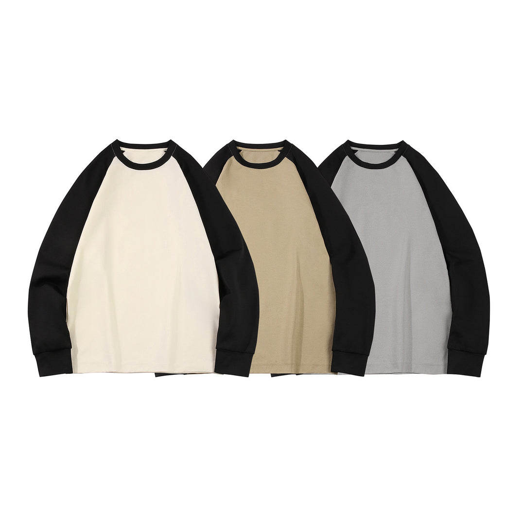 Herren Oversize Raglan-Sweatshirt mit Colourblocking und gerippten Bündchen Drune