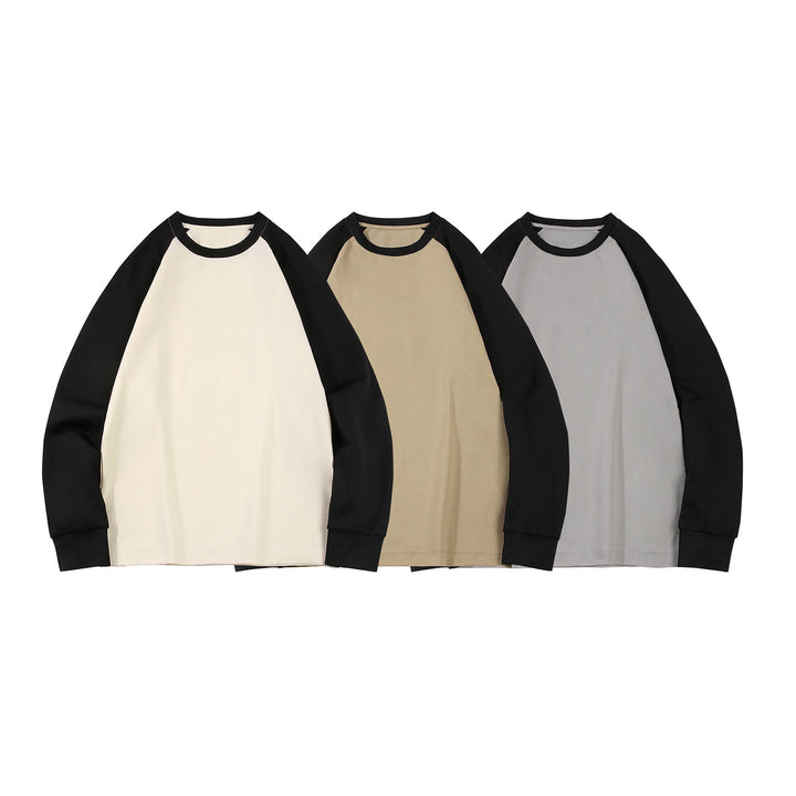 Herren Oversize Raglan-Sweatshirt mit Colourblocking und gerippten Bündchen Drune