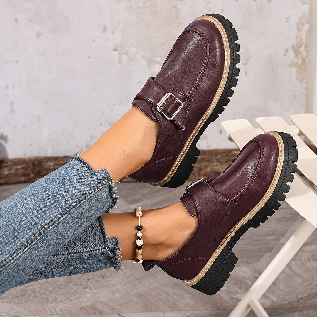 Damen Bequeme und stilvolle Slip-Ons mit Schnallen-Detail Drune