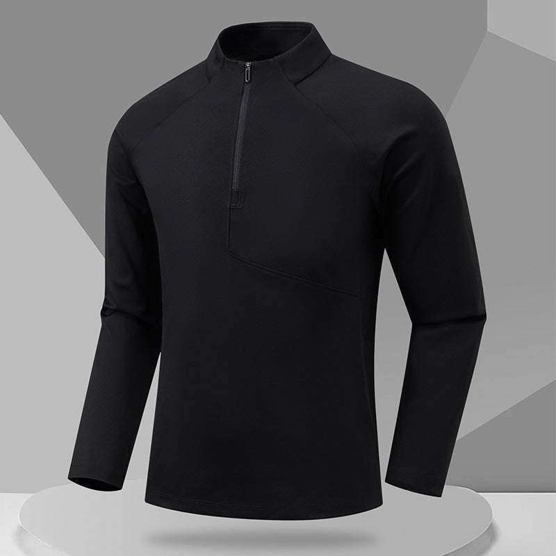 Herren Sportliches Langarmshirt mit Stehkragen Drune
