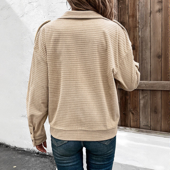 Damen Strukturierter Cord-Utility-Blouson mit Reißverschluss und Pattentaschen Drune
