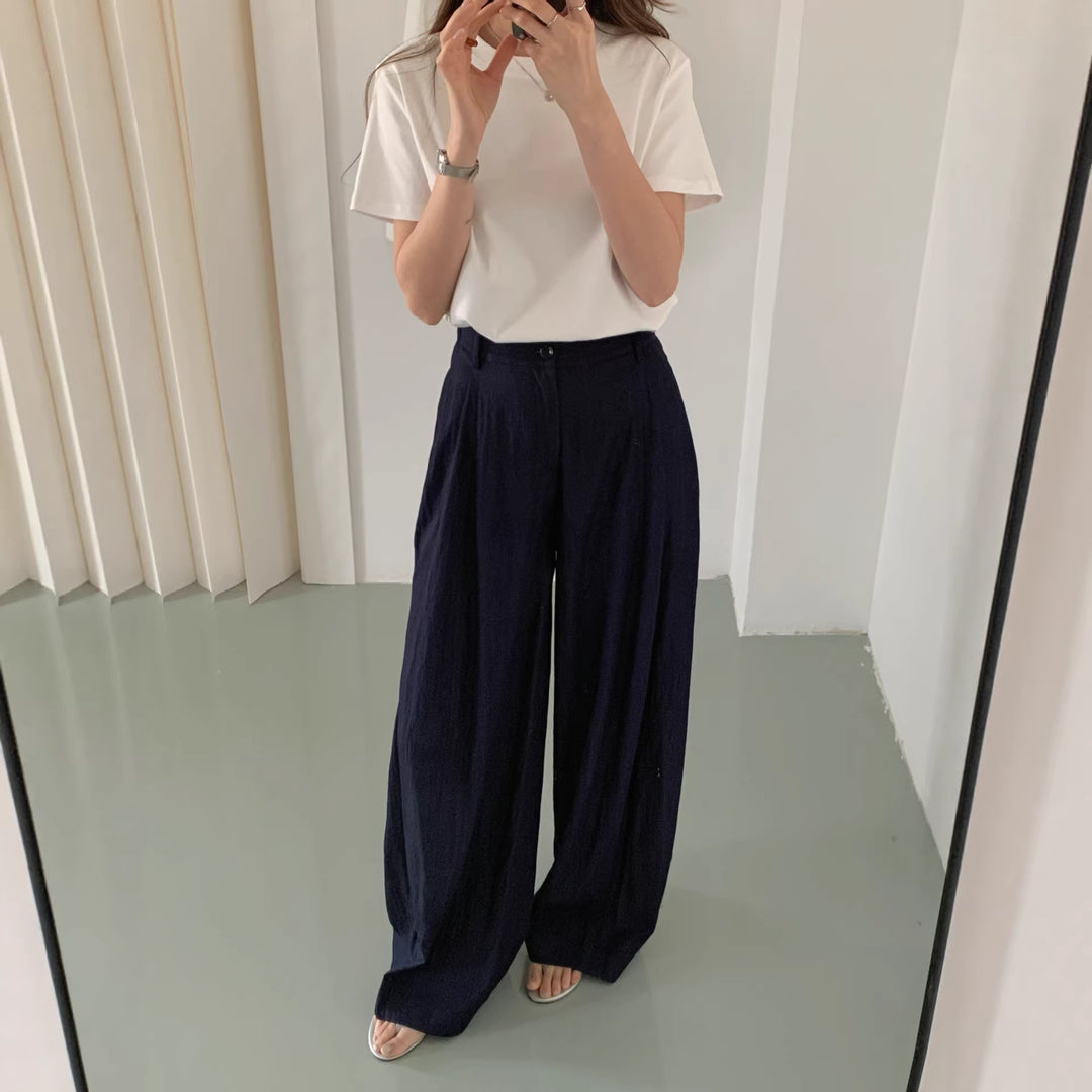 Damen Weite Leinenhose Drune