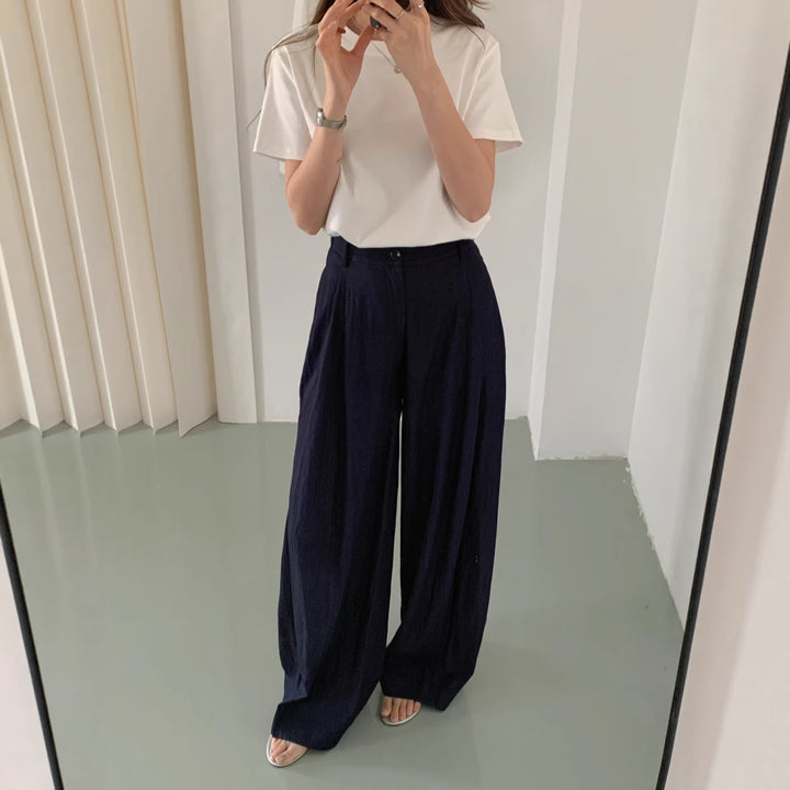 Damen Weite Leinenhose Drune