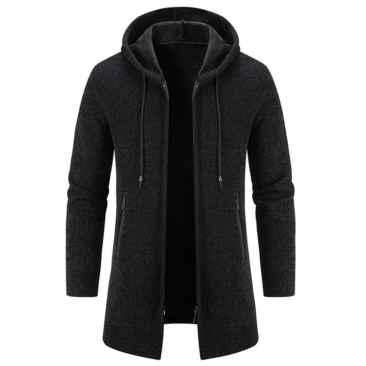 Herren praktische und stilvolle Fleecejacke mit Kapuze und Reißverschlusstaschen Drune