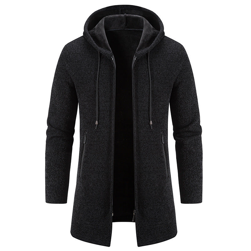 Herren praktische und stilvolle Fleecejacke mit Kapuze und Reißverschlusstaschen Drune