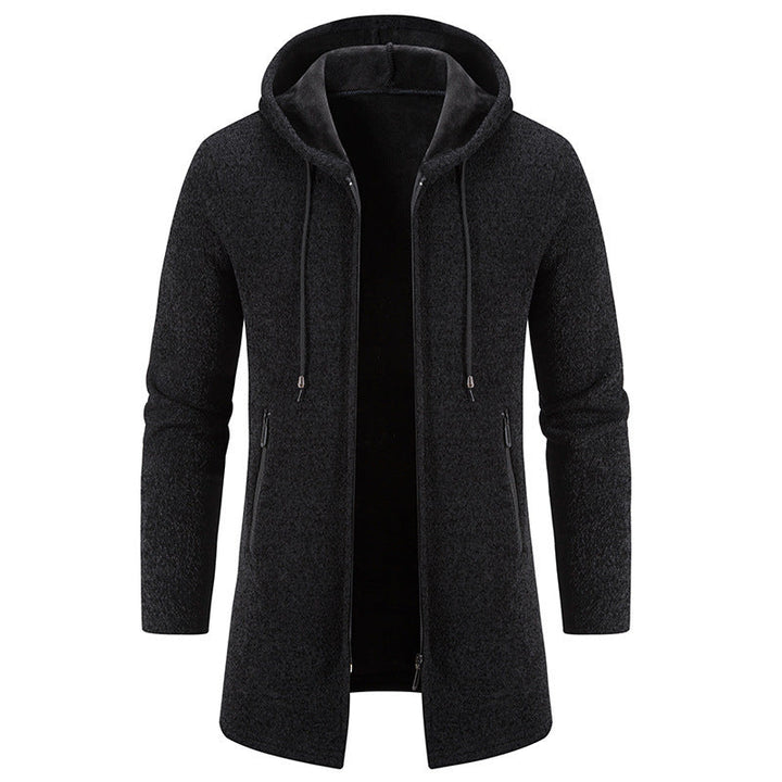 Herren praktische und stilvolle Fleecejacke mit Kapuze und Reißverschlusstaschen Drune