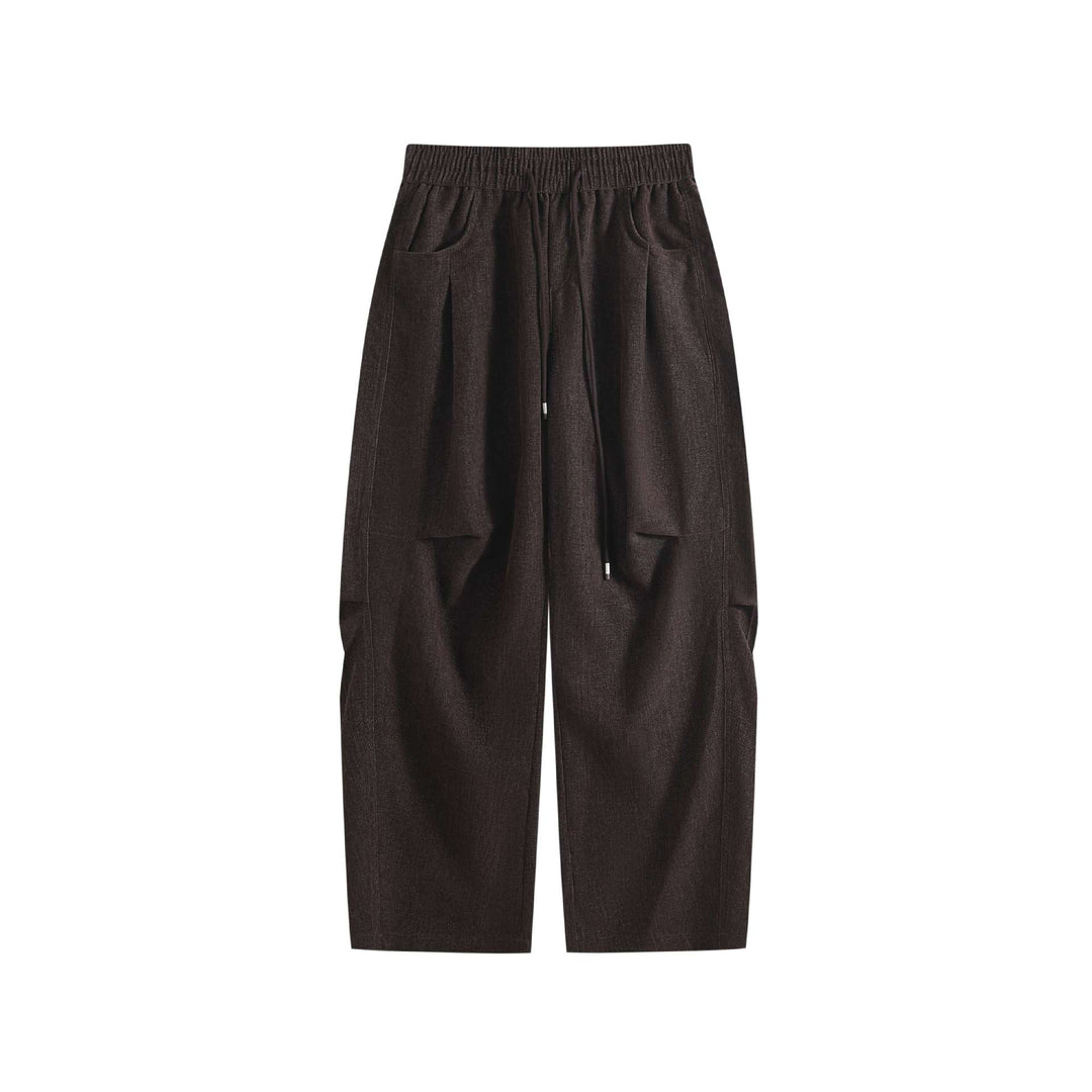 Damen Weite Cropped Komfort‑Cargohose mit elastischem Kordelbund und aufgesetzten Taschen Drune