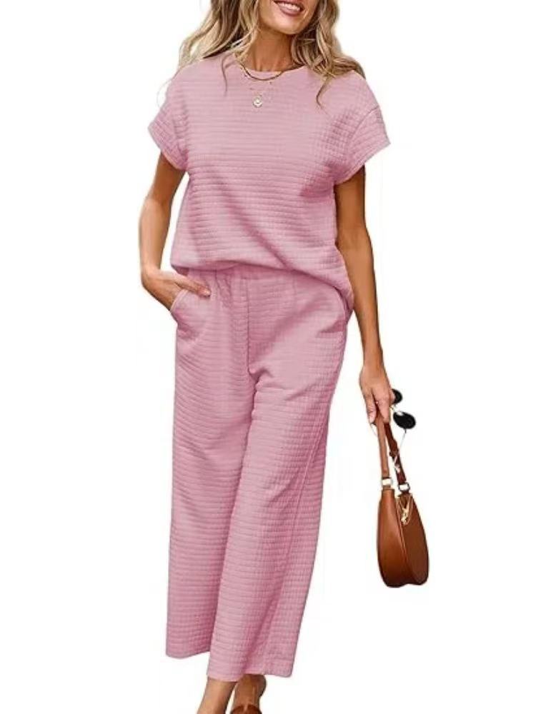 Damen Kombi-Outfit aus hochwertigem Stoff mit integriertem Gummibund und modischen Weiten Drune