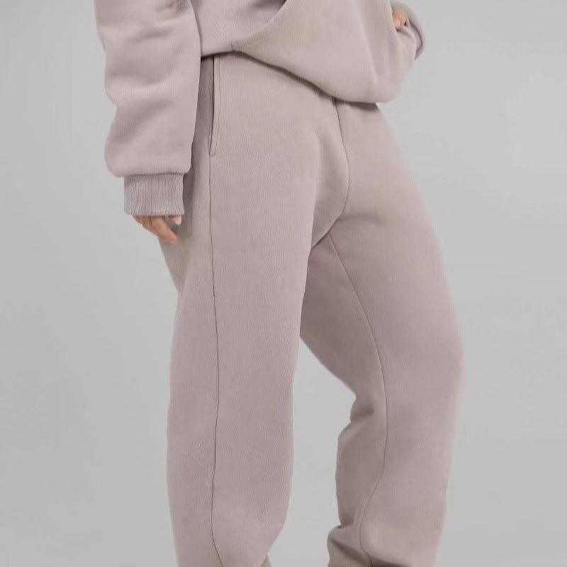 Damen nan oversized Kapuzenpullover mit Kängurutasche und weichem Fleece-Innenfutter Drune