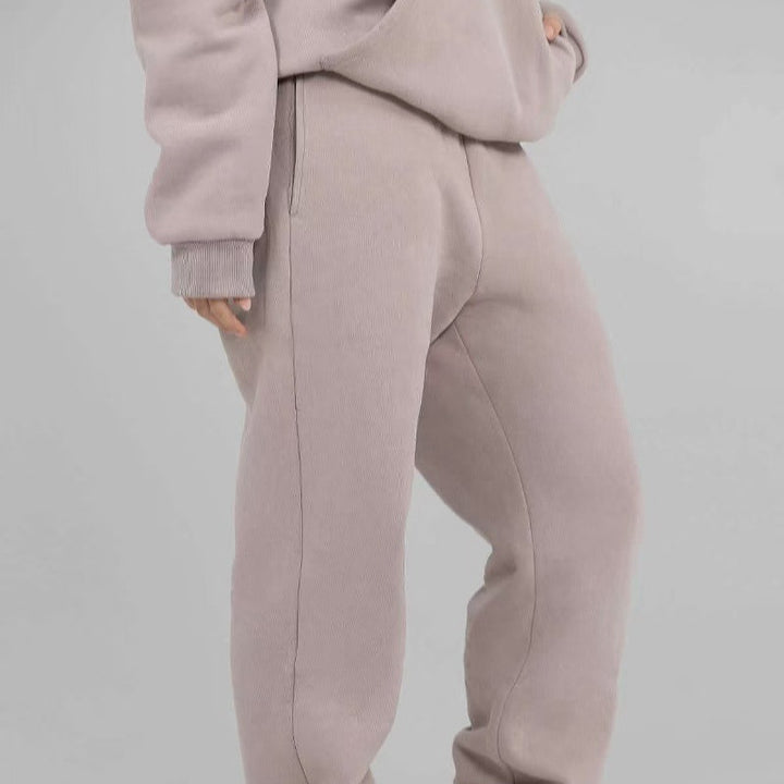 Damen nan oversized Kapuzenpullover mit Kängurutasche und weichem Fleece-Innenfutter Drune