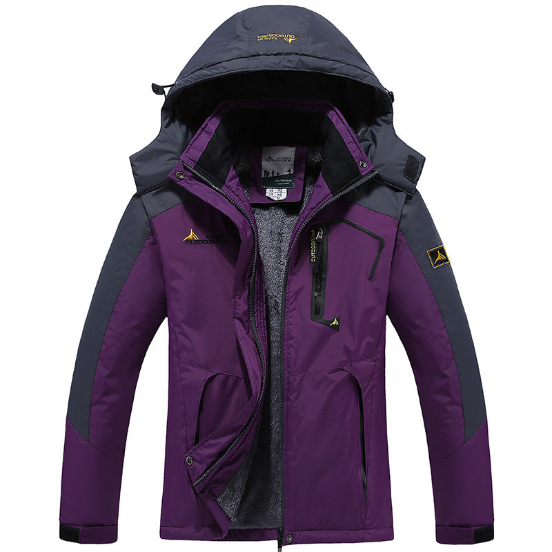 Herren multifunktionale wasserdichte Outdoorjacke mit abnehmbarem Fleece-Innenlayer und verstellbarer Kapuze Drune