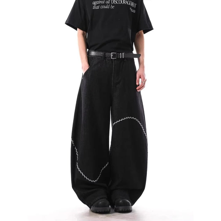 Herren Modische Weitbein-Hose mit einzigartigem Design Drune