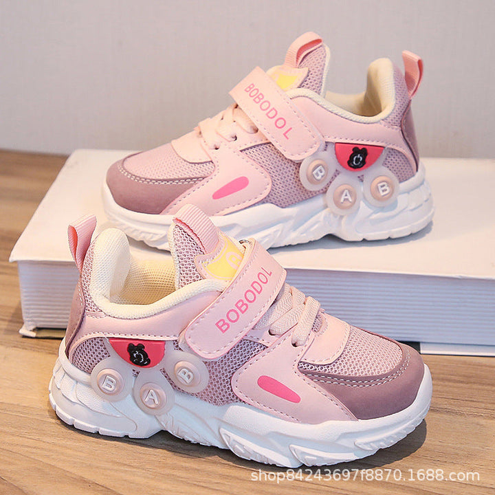 Damen Sportliche Kindersneaker mit praktischen Klettverschlüssen und rutschfester Sohle Drune