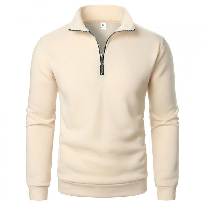 Herren Sportlicher Sweatpullover mit Stehkragen Drune