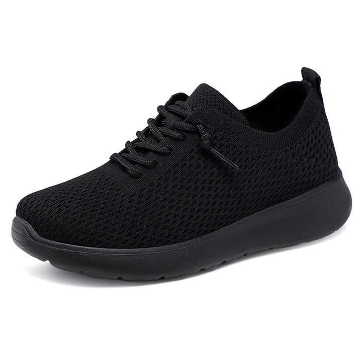 Damen nan gestrickter Slip-On Sneaker mit sockenähnlichem Schaft, elastischer Schnürung und gedämpfter EVA-Sohle Drune