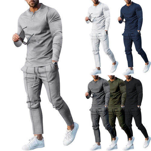 Herren Baumwoll-Jogginganzug mit atmungsaktiven Eigenschaften und modischem Schnitt Drune