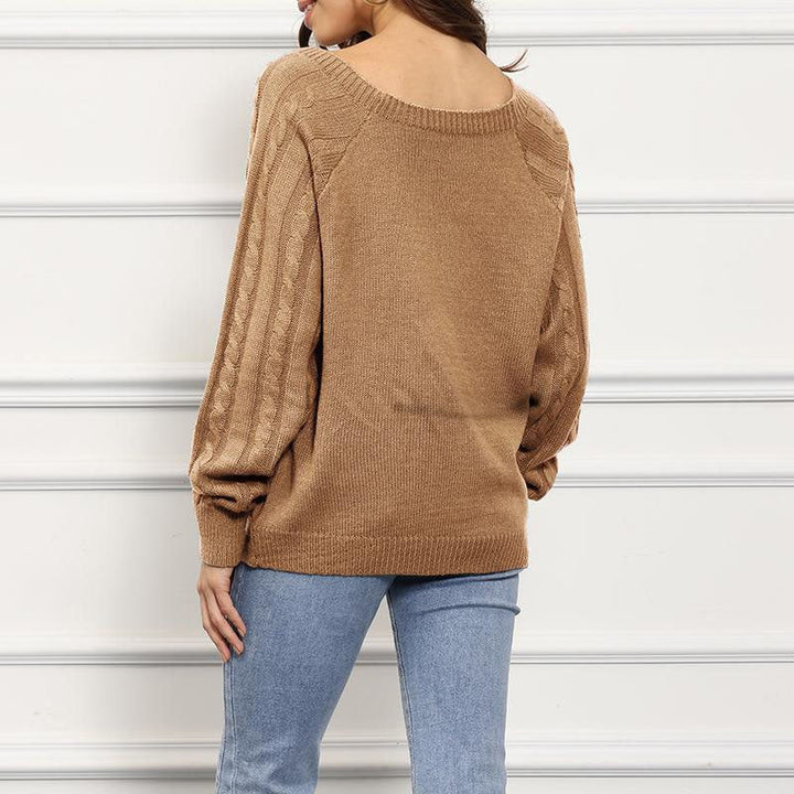 Drune | Zopfmuster Pullover mit Strukturmuster