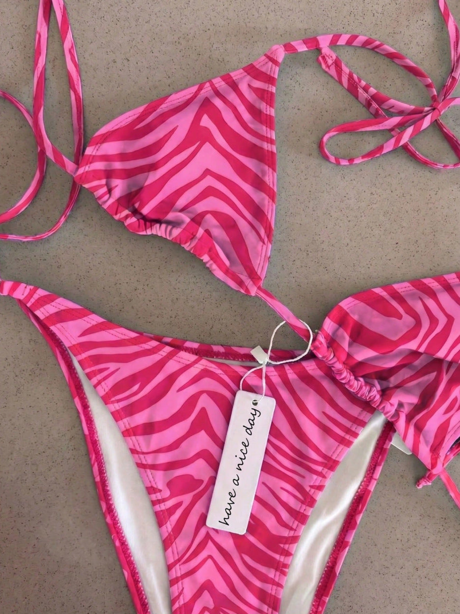 Damen Triangel-Bikini mit klassischem Punktmuster Drune